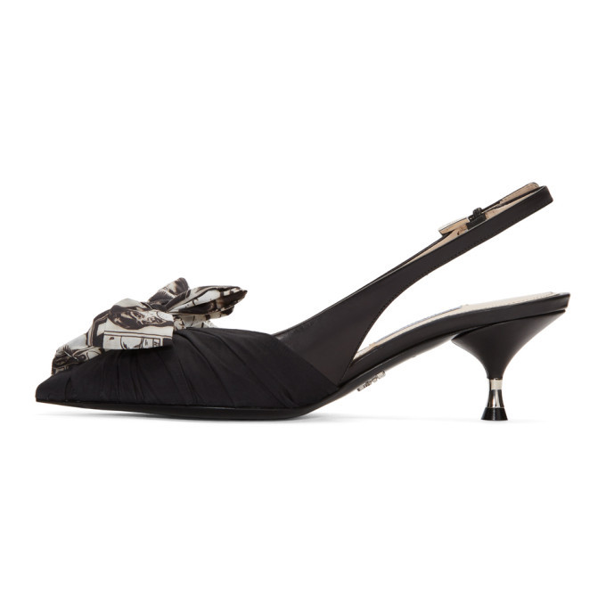 Prada Black Comic Ribbon Heels Prada