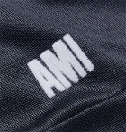 AMI - Jersey Half-Zip Sweater - Men - Navy