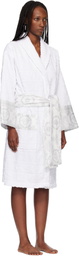 Versace White 'I Heart Baroque' Bathrobe
