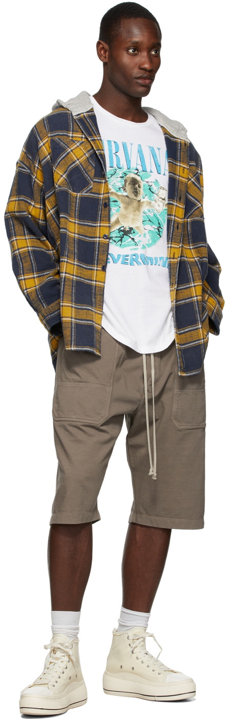 Yellow flannel with cheap hood