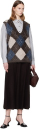 LISA YANG Brown Torie Midi Skirt