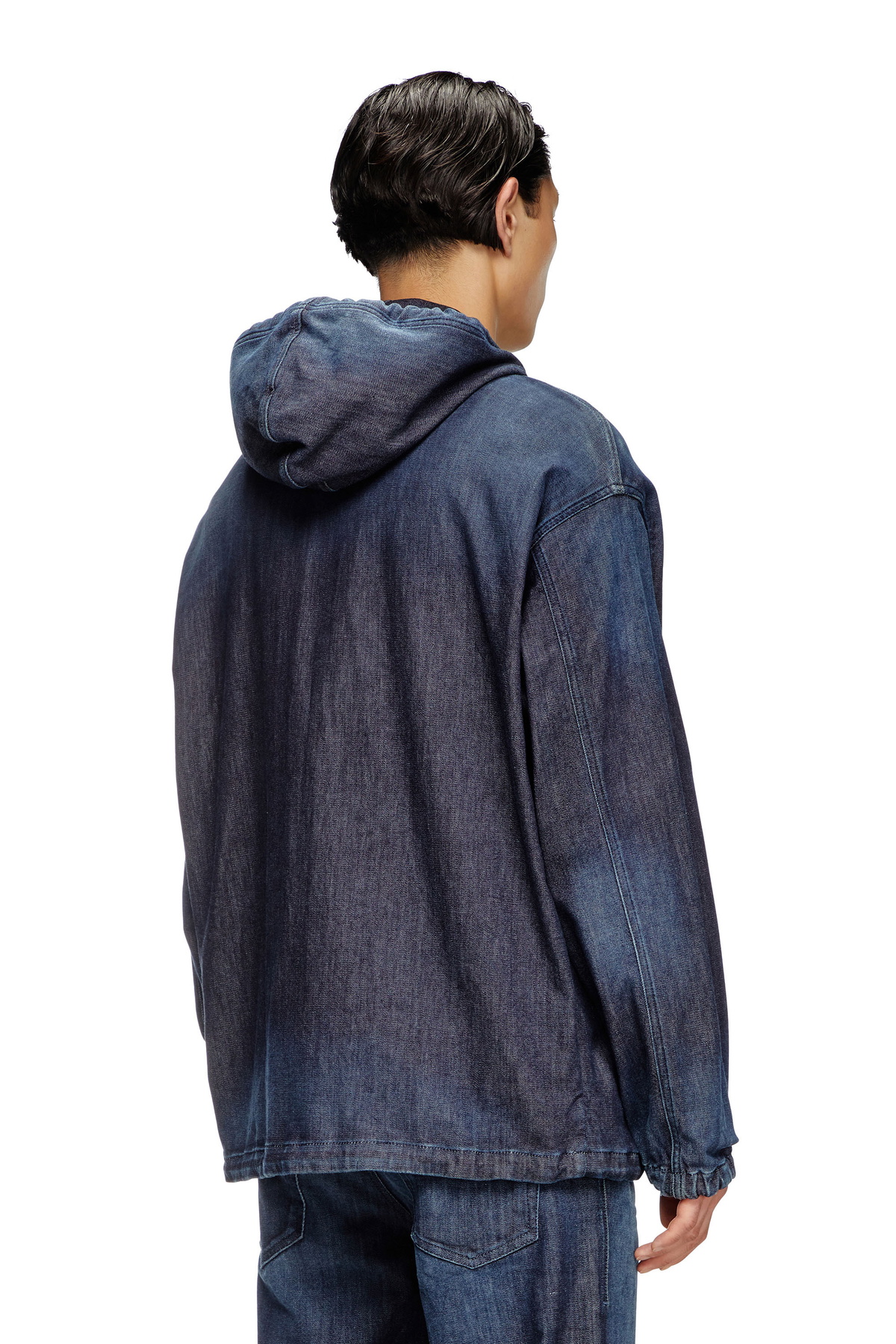 Diesel Hooded Jogg Jeans jacket - Denim Jackets Mens in Blue Diesel