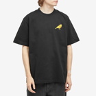 JW Anderson Men's Canary Embroidery T-Shirt in Black
