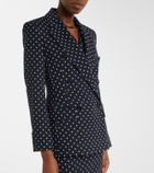 Max Mara Polka-dot double-breasted jersey blazer