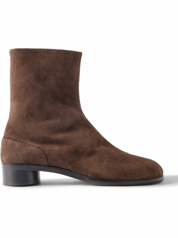 Photo: Maison Margiela - Tabi Suede Boots - Brown
