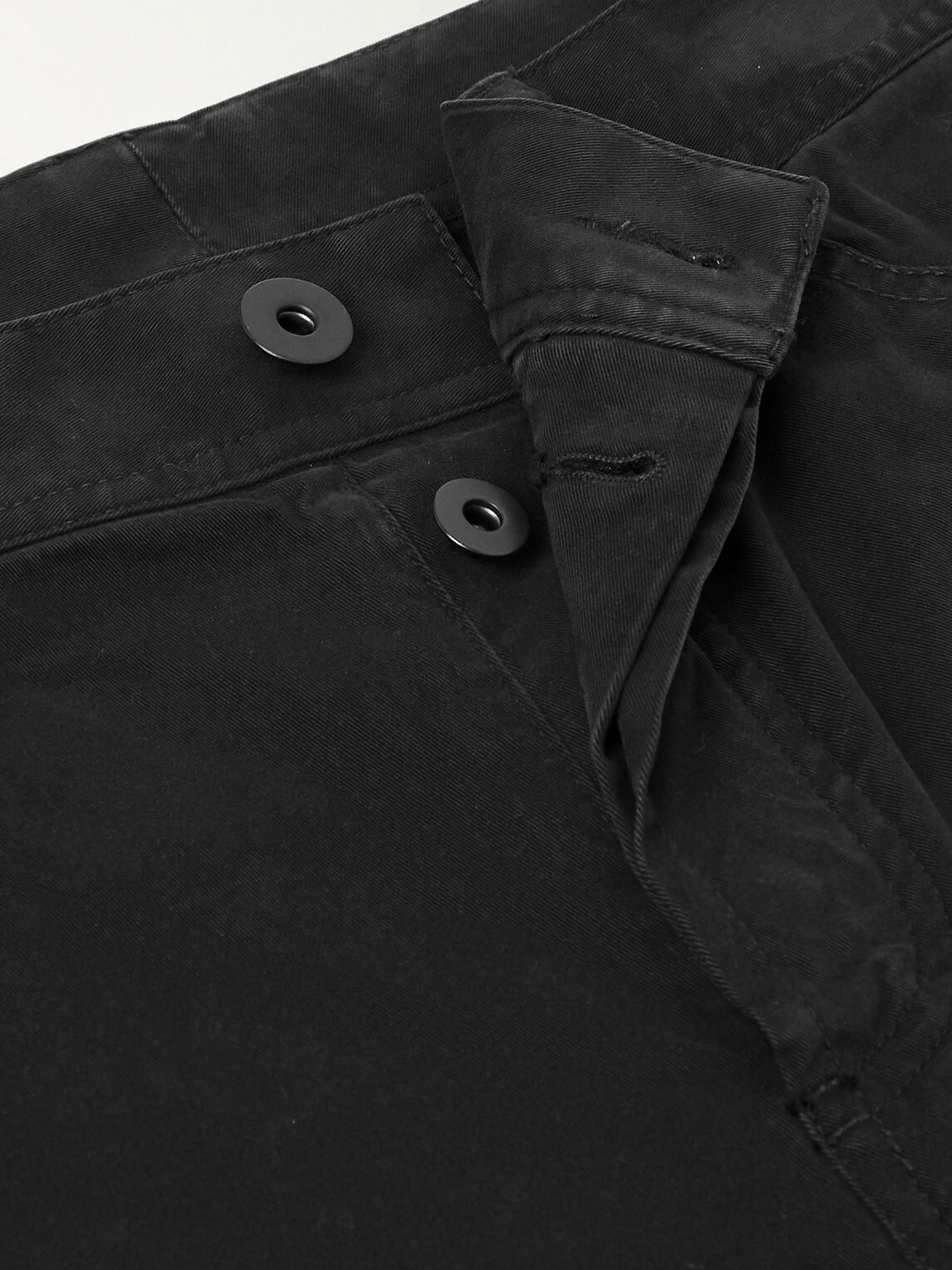 James Perse - Straight-Leg Brushed Cotton-Blend Twill Trousers - Black