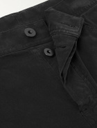 James Perse - Straight-Leg Brushed Cotton-Blend Twill Trousers - Black