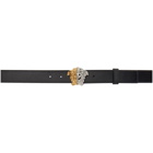 Versace Black Demi Leather Palazzo Thin Belt