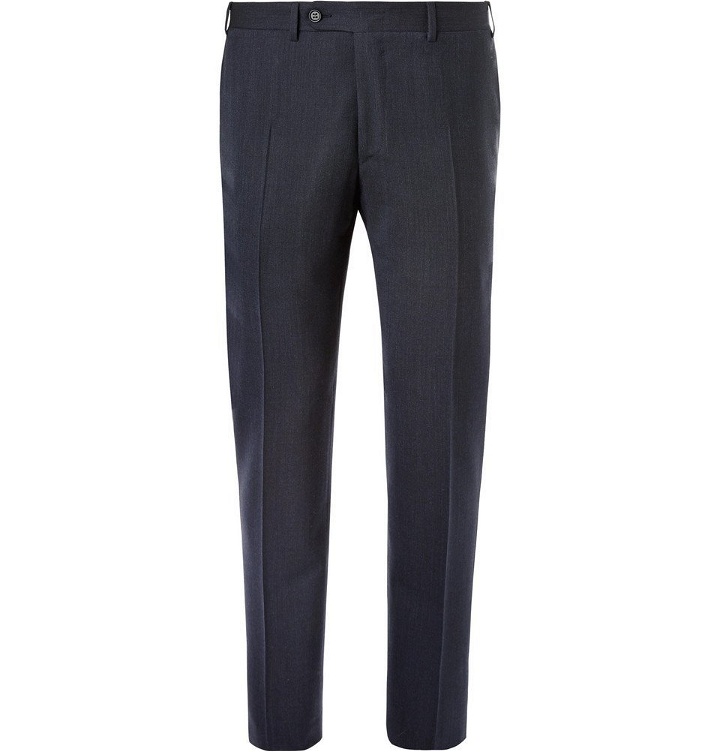 Photo: Canali - Blue Impeccabile Travel Slim-Fit Wool Suit Trousers - Men - Blue
