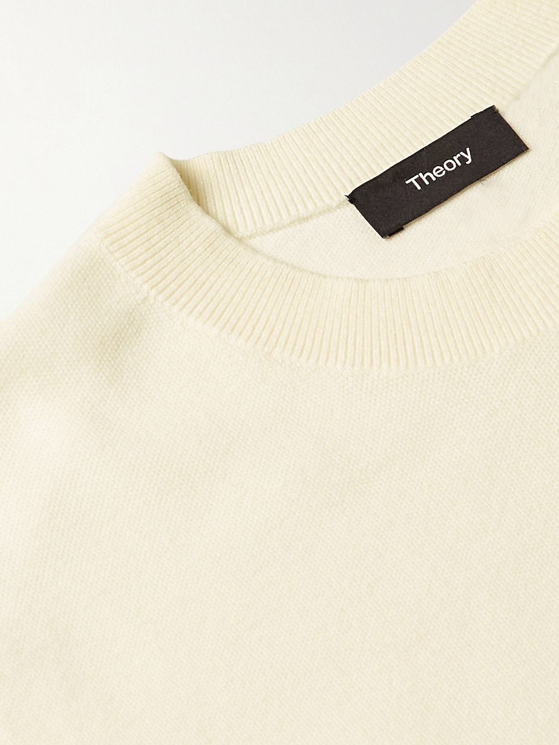 Theory Riland Piqu Sweater Neutrals Theory