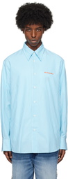 BLUEMARBLE Blue & White Striped Poplin Shirt