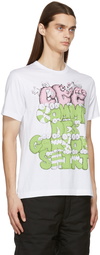 Comme des Garçons Shirt White KAWS Edition Logo T-Shirt