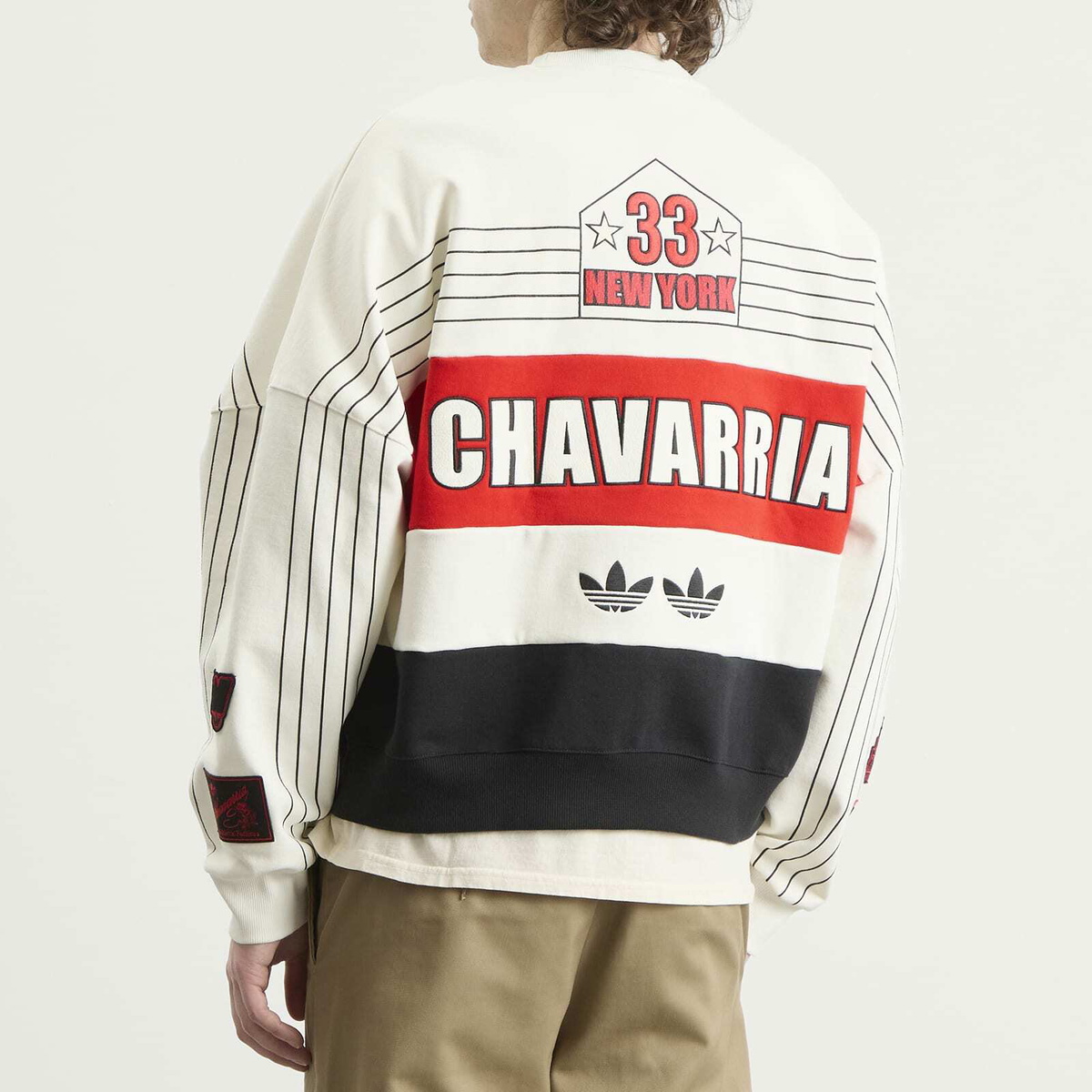 Adidas Men's x Willy Chavarria NY Ball Crew Sweat in Off White