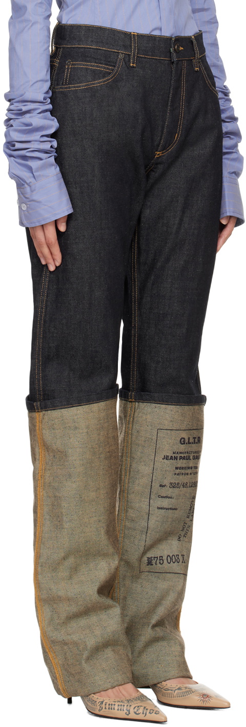 Jean Paul Gaultier Indigo 'The Cuff Denim' Jeans