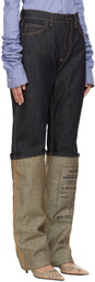 Jean Paul Gaultier Indigo 'The Cuff Denim' Jeans