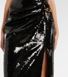 Balmain Chain-detail sequined gown