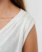 Closed Pleated Tank Top White - Womens - Tops & Tanks