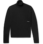 CALVIN KLEIN 205W39NYC - Embroidered Knitted Rollneck Sweater - Black