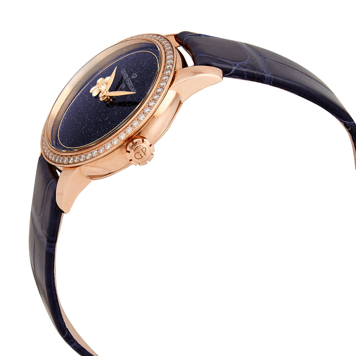Girard Perregaux Cat's Eye Plum Blossom Automatic Diamond Blue Dial Ladies Watch 80484D52A401-CK4E