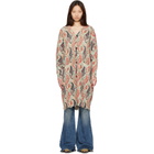 R13 Multicolor Printed Long Cardigan
