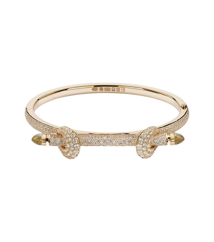 Photo: Ananya Chakra Icon 18kt gold bracelet with diamonds and quartz
