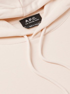 A.P.C. - Marvin Logo-Embroidered Cotton-Jersey Hoodie - White