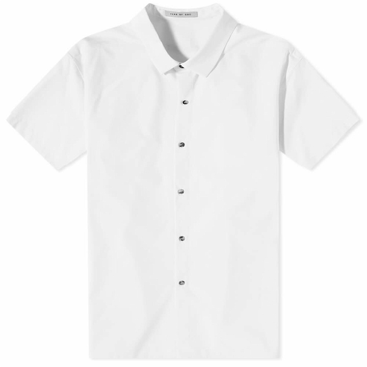 Photo: Fear Of God Men's Eternal Short Sleeve Button Front Shirt in Cream