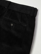 Officine Générale - Hoche Belted Straight-Leg Cotton-Blend Corduroy Trousers - Black