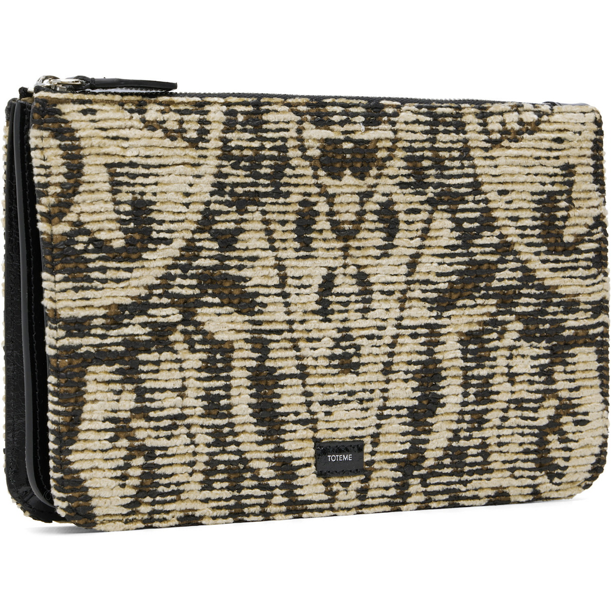 TOTEME Beige & Black Threefold Paisley Clutch
