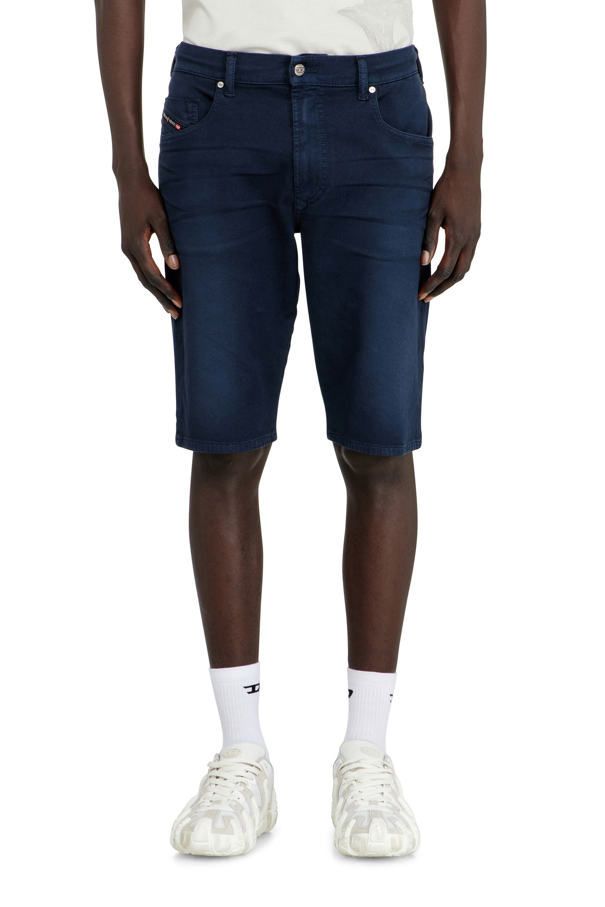Diesel Slim shorts in coloured denim - Denim short pants Mens in Blue