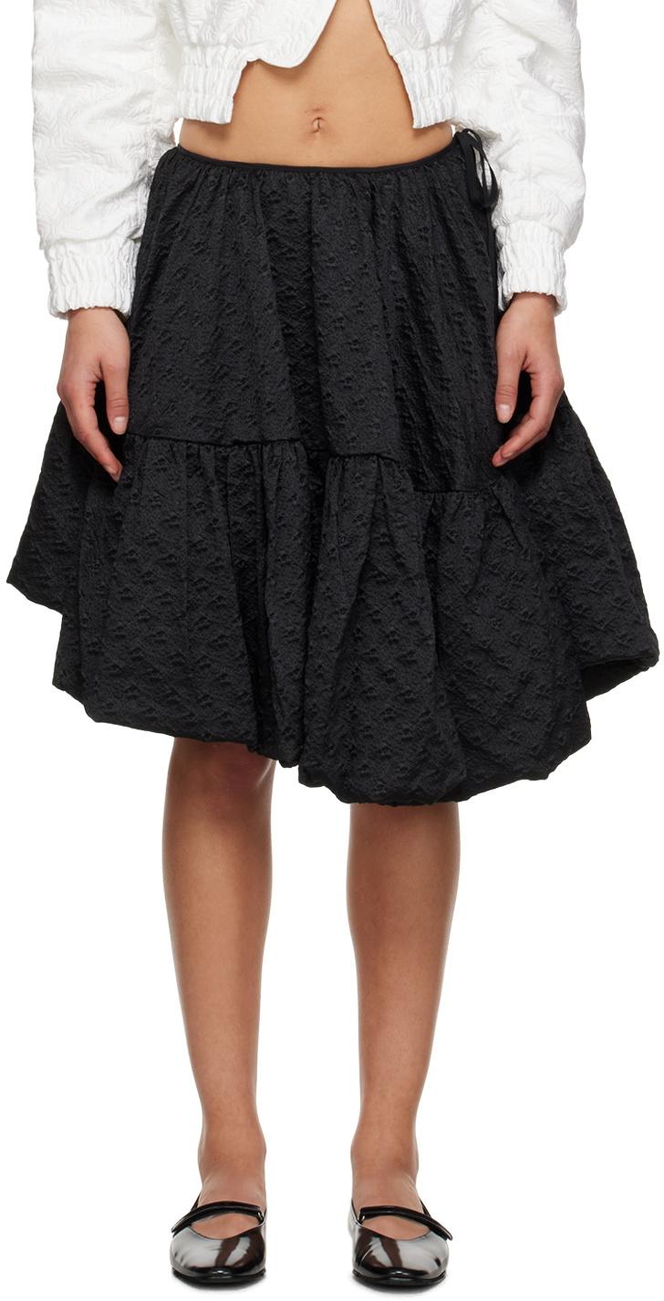 Cecilie Bahnsen Black Sarina Midi Skirt Cecilie Bahnsen