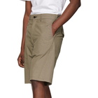 Junya Watanabe Beige and Brown Check Military Cord Shorts