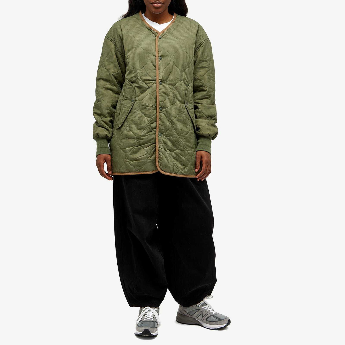 Merely Made Quilted Liner Jacket in Khaki
