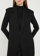 Issey Miyake Pleated Crepe Vest Black