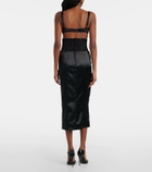Dolce&Gabbana Corset satin midi skirt