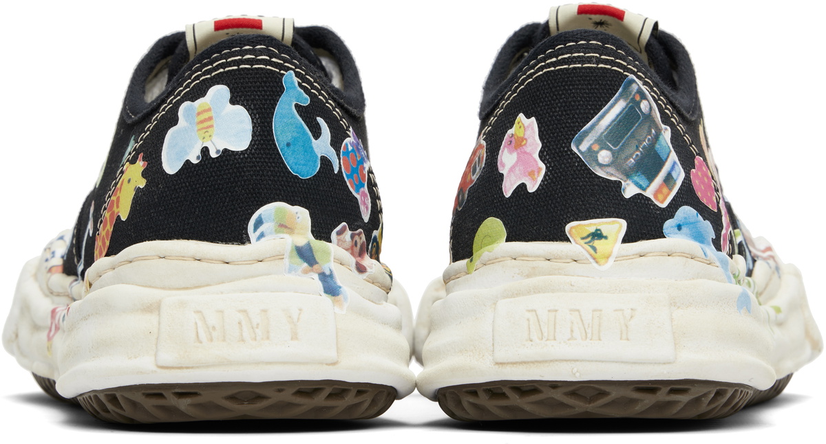Maison MIHARA YASUHIRO Black 'Baker' OG Sole Sticker Canvas Sneakers