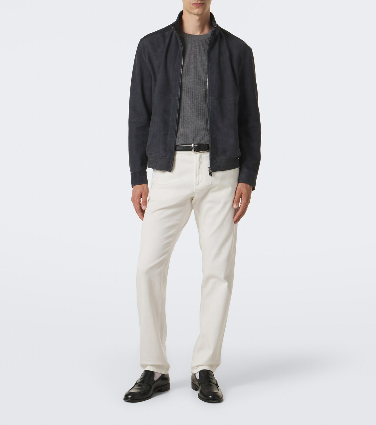 Canali Suede bomber jacket