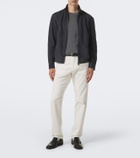 Canali Suede bomber jacket