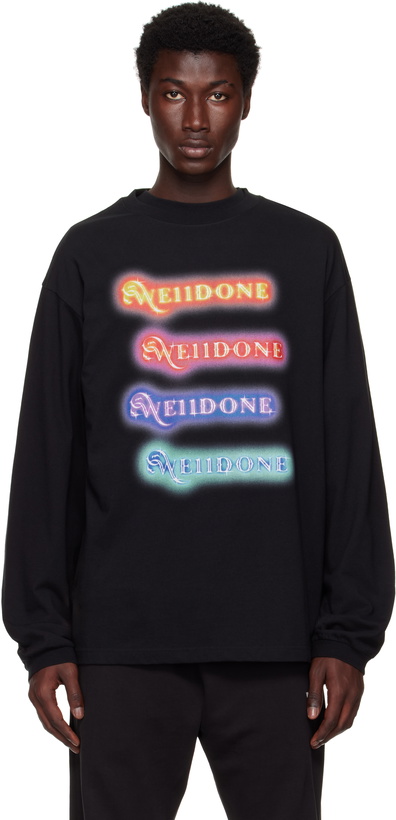 Photo: We11done Black Neon Logo T-shirt