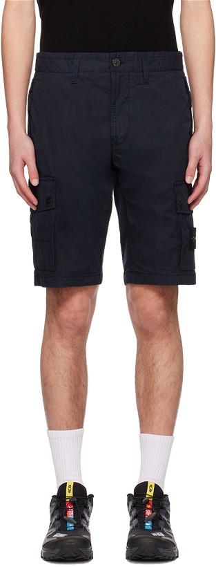 Photo: Stone Island Navy Patch Shorts