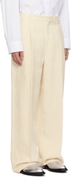 Jil Sander Beige Pleated Trousers
