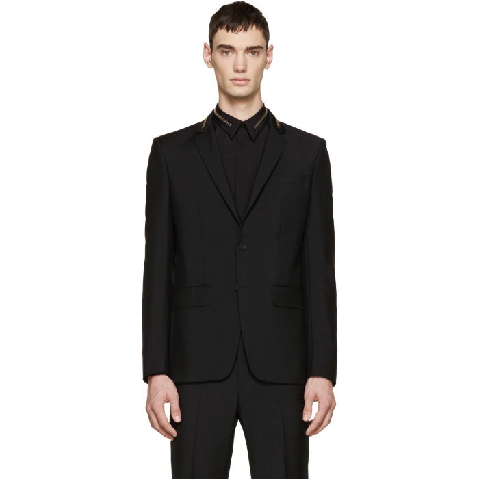 Photo: Givenchy Black Wool Zippered Blazer