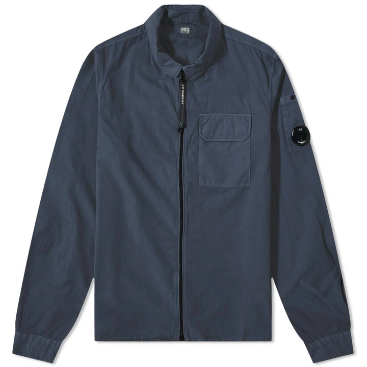 Photo: C.P. Company Men's Arm Lens Zip Overshirt in Total Eclipse