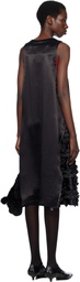Black Comme des Garçons Black Taffeta Frill Midi Dress