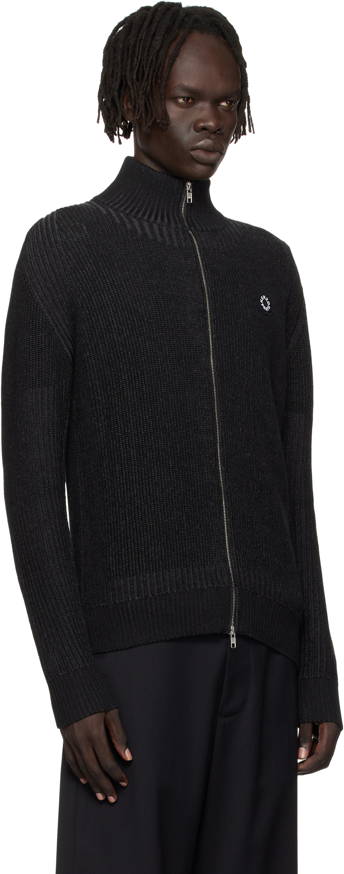 Kenzo Black Kenzo Paris 'Boke Flower 2.0' Zipped Cardigan