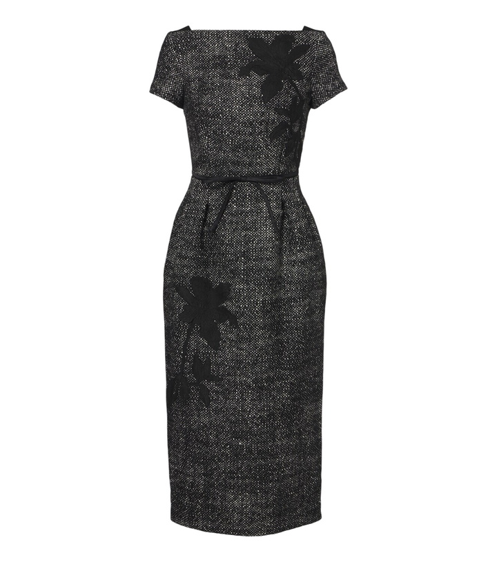 Photo: Erdem Embroidered wool-blend midi dress