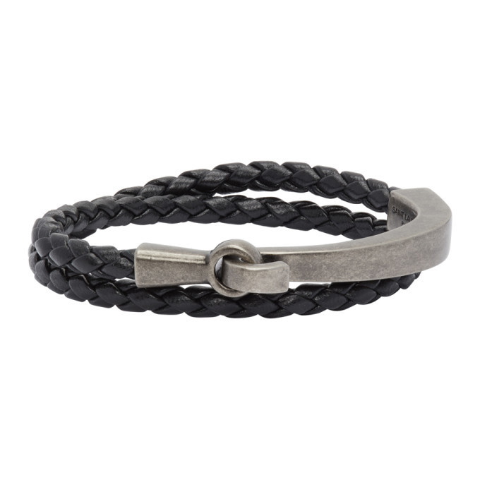 Photo: Saint Laurent Black Braided Bracelet