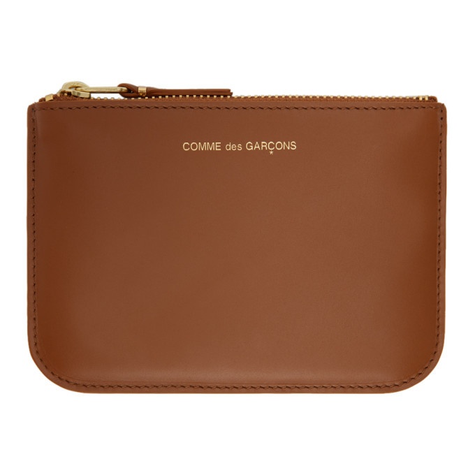Photo: Comme des Garcons Wallets Brown Small Ruby Eyes Zip Card Holder
