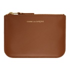 Comme des Garcons Wallets Brown Small Ruby Eyes Zip Card Holder