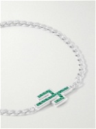 Miansai - Everett Williams Silver and Quartz Chain Bracelet - Green